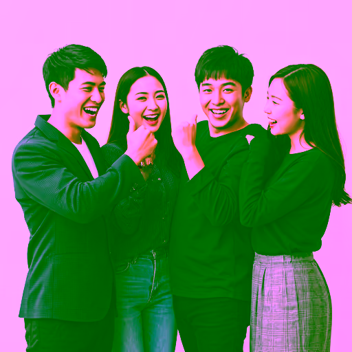 Gruppe von Freunden, die feiern